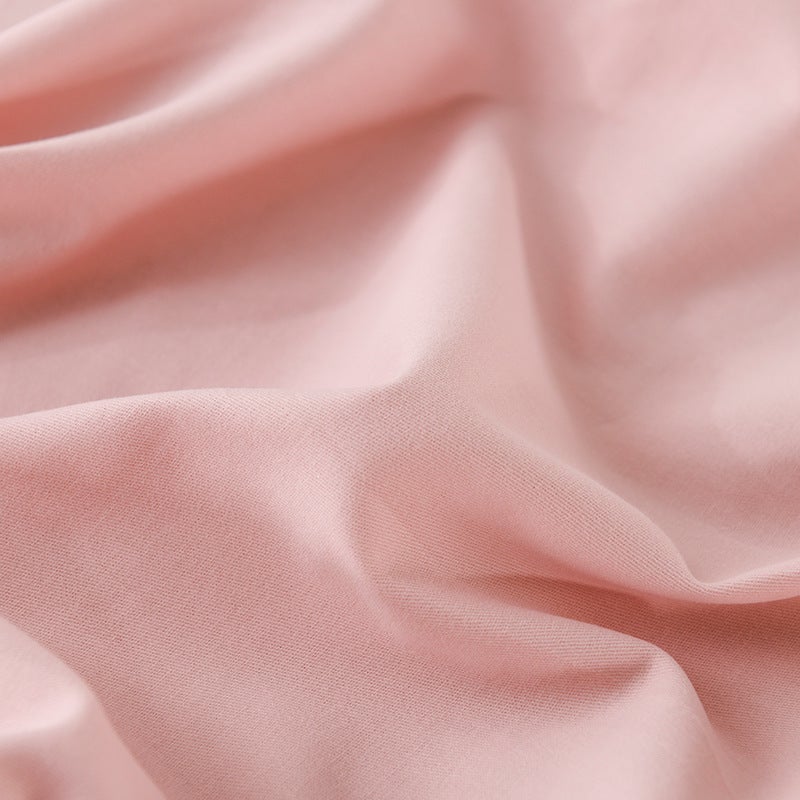 Pure Cotton Bed, All-Cotton Bed Cover, Fitted Sheet Style, Light Luxury Solid Color Twill Protective Cover, Suitable For All Seasons, Dustproof, Non-Slip, Three-Piece Set - Image 3