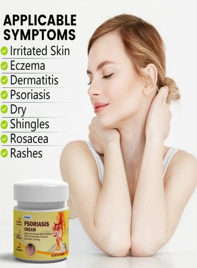 Sumifun كريم الصدفية، كريمات الأعشاب الصينية الطبيعية للصدفية والأكزيما والتهاب الجلد والحكة، مرهم الصدفية، كريمات الصدفية - علاج الصدفية، كريم مضاد للبكتيريا، للحكة في الجسم 20غ - Image 5