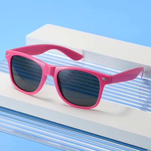 Pibupibu Neon Colors Party Favor Supplies Unisex Sunglasses Pack of 8 (Hot Pink) - Image 3