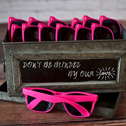 Pibupibu Neon Colors Party Favor Supplies Unisex Sunglasses Pack of 8 (Hot Pink) - Image 5