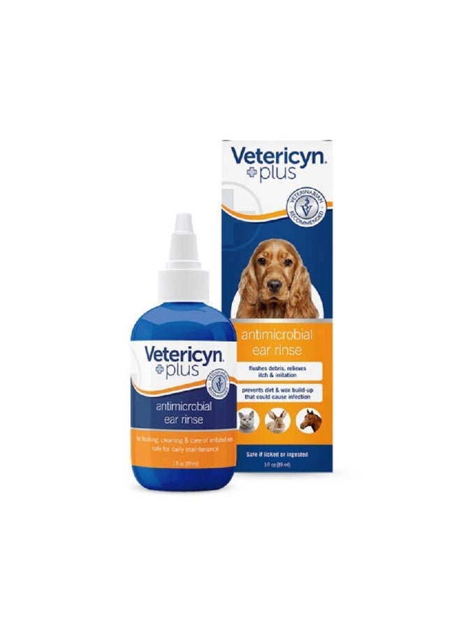 Vetericyn Plus Antimicrobial Ear Rinse - 3oz