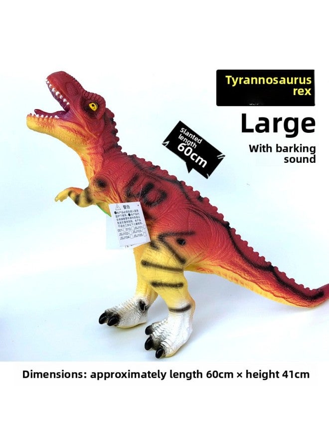 Large Soft Rubber Dinosaur Children's Toy Will Be Called Simulation Jurassic Dinosaur Doll Boy Gift Triceratops-Color:Large Blue Spinosaurus 0.65 - Image 4