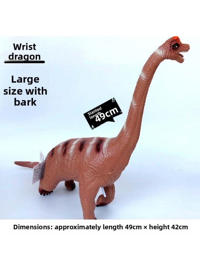 Large Soft Rubber Dinosaur Children's Toy Will Be Called Simulation Jurassic Dinosaur Doll Boy Gift Triceratops-Color:Large Blue Spinosaurus 0.65 - Image 5