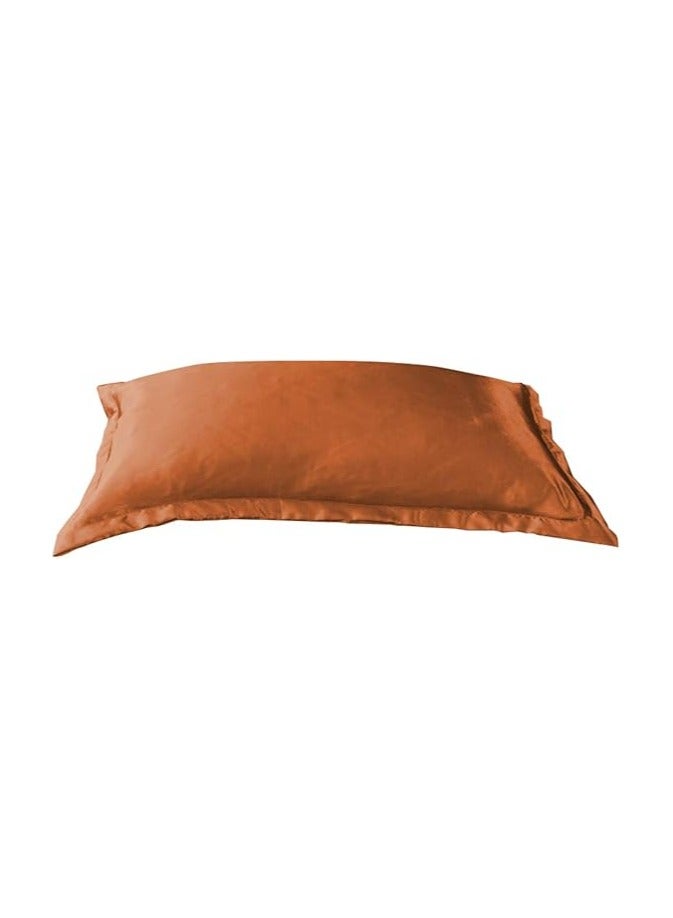 Generic Silk Polyester Flat Queen Bedsheet, Brown, 180 X 230cm  - Image 2