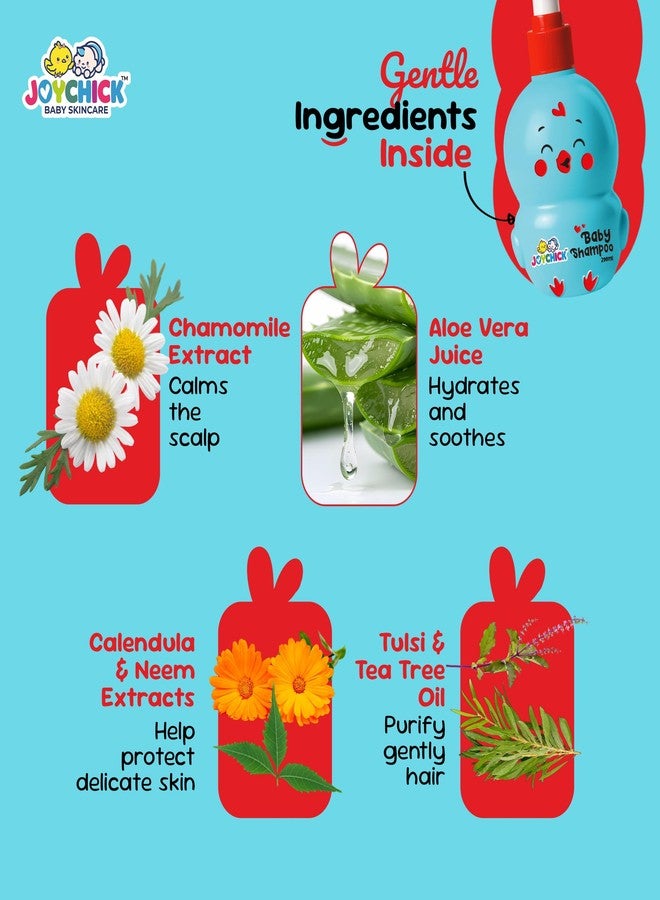Joychick Baby Lotion 200ml with Coconut Oil and Sunflower Seed Oil and Shampoo 200ml with Aloe Vera and Chamomile | Nourishing Skin and Hair Care Combo (Pack of 9) - Image 5