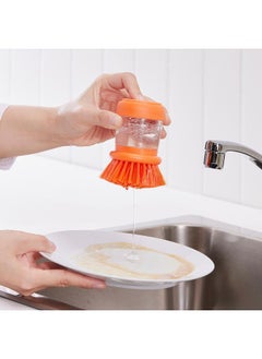 Zaboon Dish-washing brush with dispenser, bright orange  - Image 3