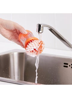 Zaboon Dish-washing brush with dispenser, bright orange  - Image 5