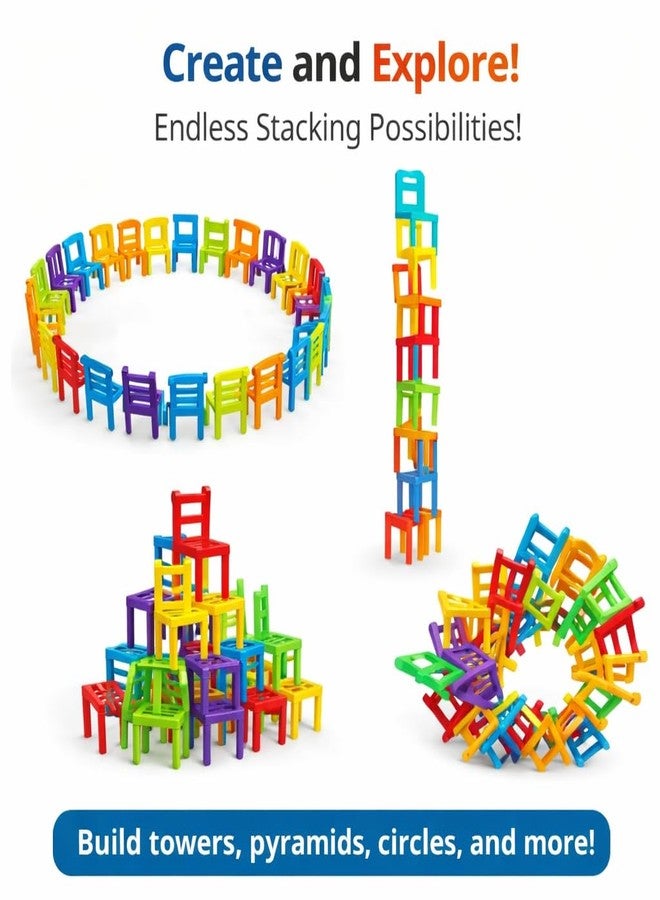 STYLERA KHEDDO Stack-Up Chair Balancing Game, Colourful Mini Chairs, Family Game for Kids, Builds Coordination, Balance and Problem-Solving Skills, Ages 3 and Above (36) - Image 4