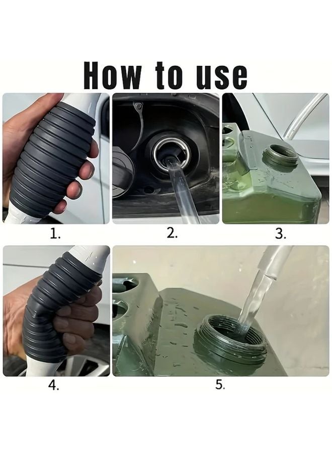 Manual Fuel Transfer Pump 39 37 Inch Tube Portable Suction For Gas Oil Water - Image 5