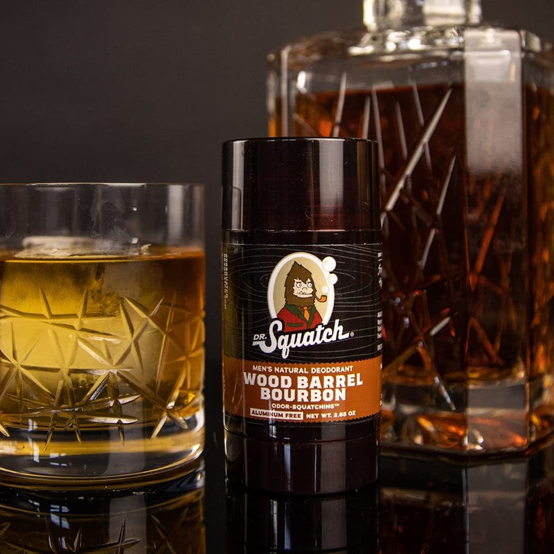 Dr. Squatch مزيل العرق الطبيعي للرجال من دكتور سكاتش - مزيل العرق للرجال خالي من الألمنيوم - رائحة برميل الخشب بوربون 2.65 أونصة (1 عبوة) - Image 2