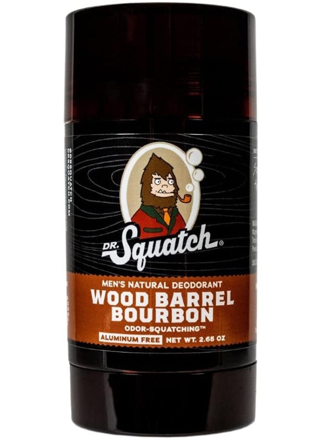 Dr. Squatch Natural Deodorant For Men – Odor-Squatching Men'S Deodorant Aluminum Free - 2.65 Ounce (Pack Of 1) Wood Barrel Bourbon  - Image 1