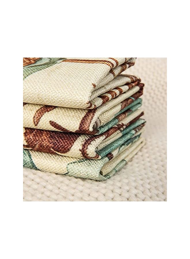 The Bros 4 Pcs Pillowcases, Decorative Cushion Covers, Decorative Couch Blue Flowers Cushion Covers, Perfect to Outdoor Patio Garden Living Room Sofa Farmhouse Car Chair Home Decor 18 x 18 Cm - Image 2