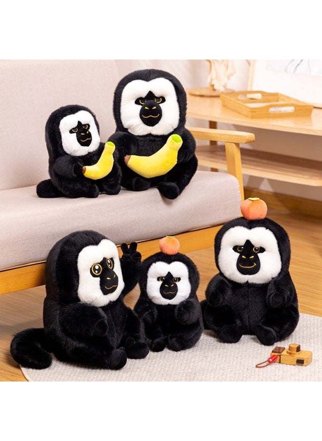 null - Cute Buddha White-faced Monkey Full Series Skin-friendly Plush Doll Decompression Doll Gift Birthday-Specifications:Flower Coat Version (25cm) - Image 1