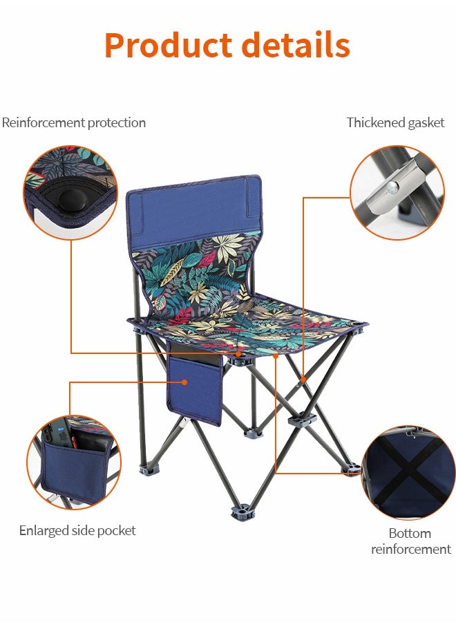 GROIC Portable Camping Chairs, Lawn Folding Chair Heavy Duty for Adults 200KG, Sports Fishing Chairs with Soft Foam Pad, Side Pockets, Compact Portable Chair for Beach, Fishing, Picnic,Indoor etc  - Image 3