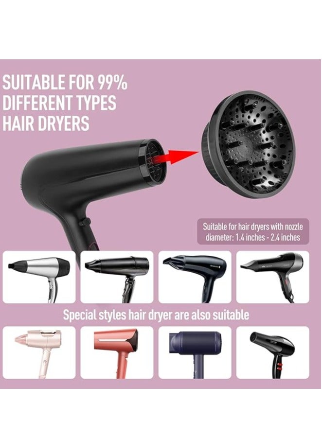 SYOSI Hair Diffuser Diffuser Attachment for Hair Dryer Hair Diffuser For Curly Hair Diffuser Hair Dryer Universal Blow Dryer Defuzzer 1.4-2.4'' Nozzle Anniversary Birthday Gifts for Women - Image 3