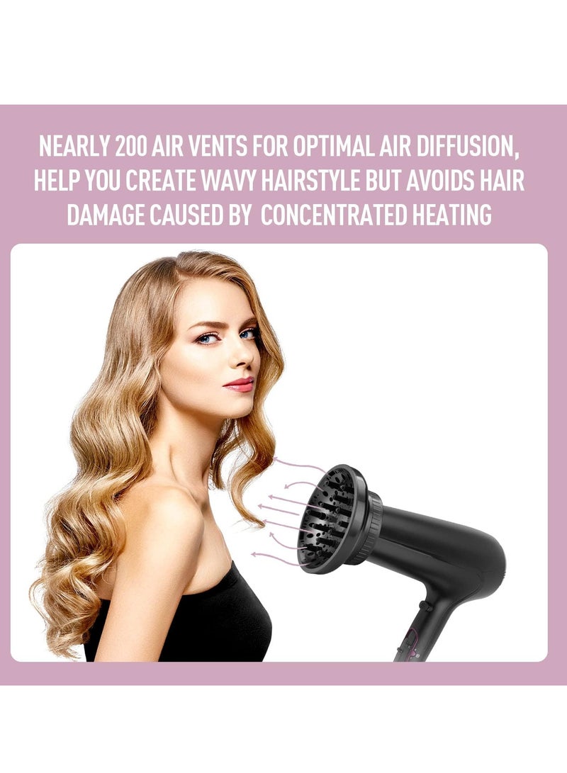 SYOSI Hair Diffuser Diffuser Attachment for Hair Dryer Hair Diffuser For Curly Hair Diffuser Hair Dryer Universal Blow Dryer Defuzzer 1.4-2.4'' Nozzle Anniversary Birthday Gifts for Women - Image 4
