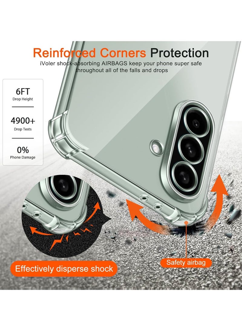 Denx Clear Case for Samsung Galaxy A17 [Shockproof & Slim] Clear Hard Back Cover with high-Grade Protection | Transparent - Image 2