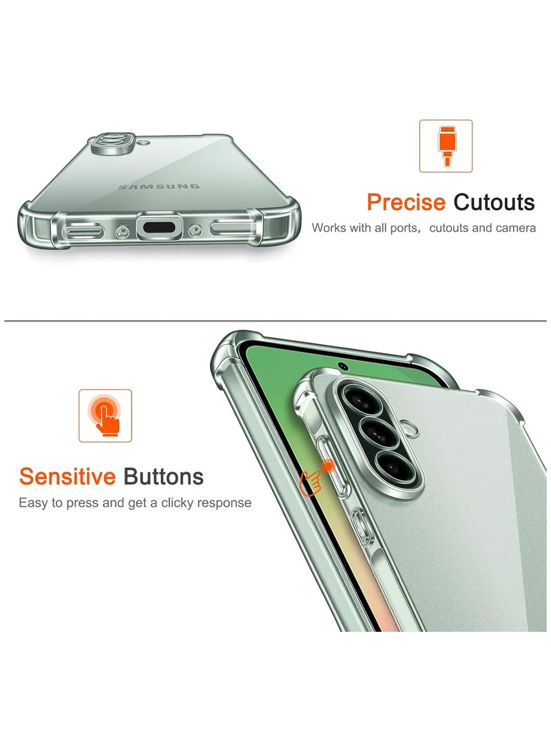 Denx Clear Case for Samsung Galaxy A17 [Shockproof & Slim] Clear Hard Back Cover with high-Grade Protection | Transparent - Image 4
