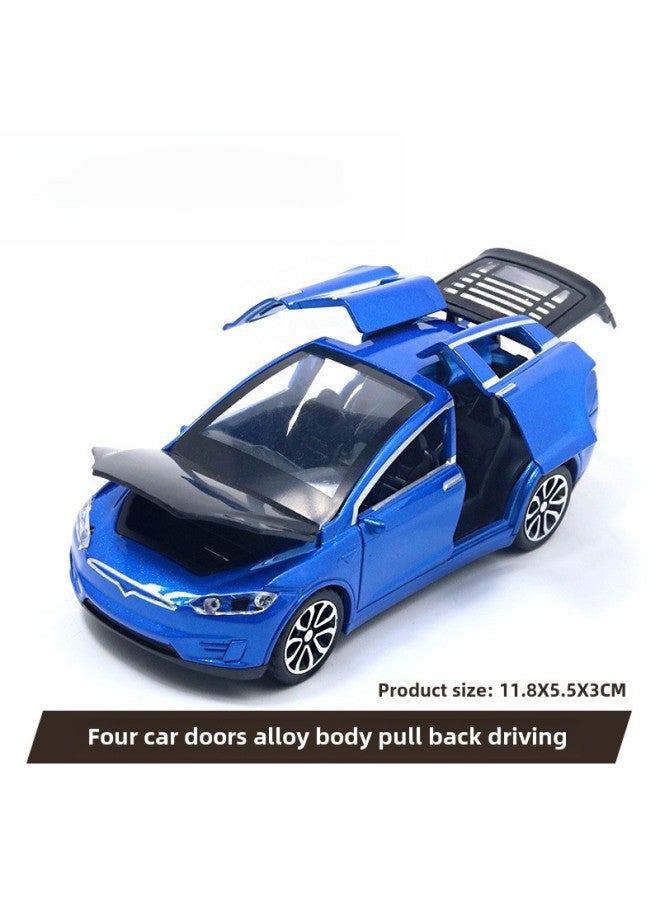 Bulk Packaged 136 Scale Realistic Alloy Car Model Four Door Children's Toy Suv Car Boys Off-road Ornament-Color:Bags-Four Door Special Blue  - Image 1