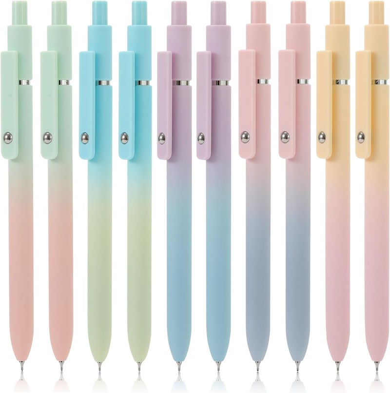 FIOVER 10pcs Gel Pens Black Ink Medium Point 0.7mm Pens Smooth Writing High-End Series Cute Ballpoint for Journaling Note Taking, Office School Supplies Gifts for Women and Men - Image 1