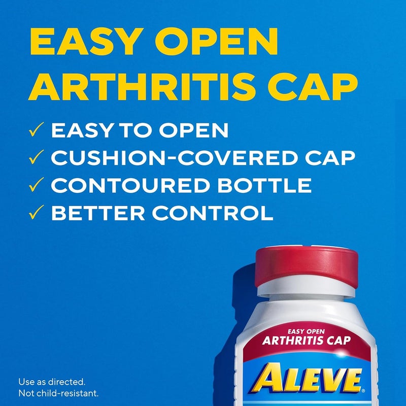 Aleve كبسولات جيل مع غطاء سهل الفتح لالتهاب المفاصل، نابروكسين صوديوم، دواء لآلام التهاب المفاصل، 160 عدداً - Image 5