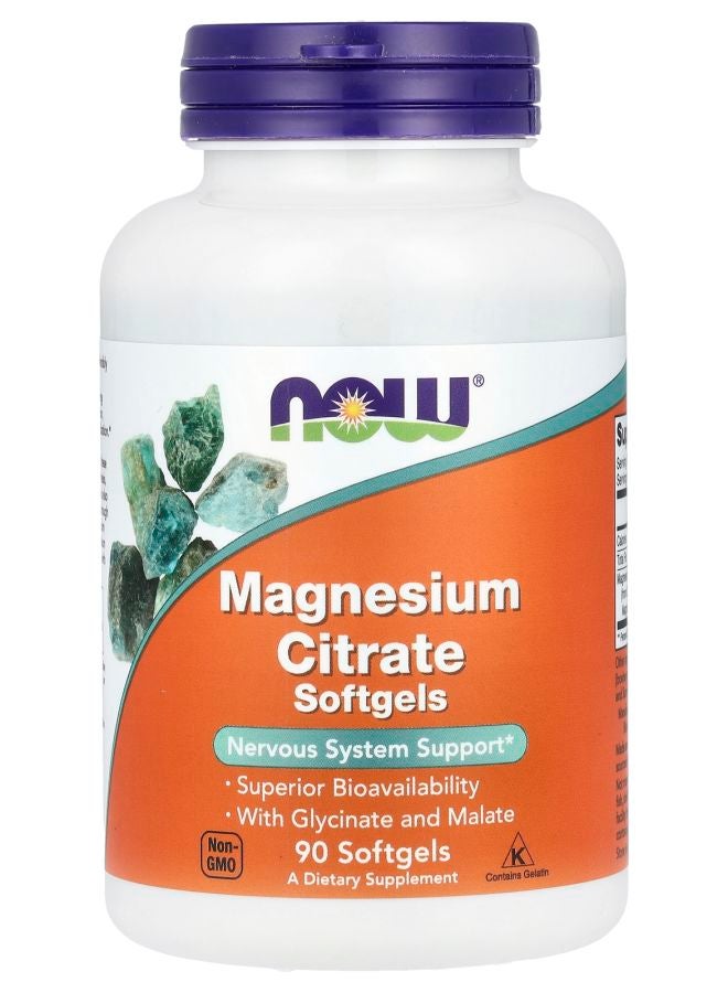 now Magnesium Citrate 90 Softgels