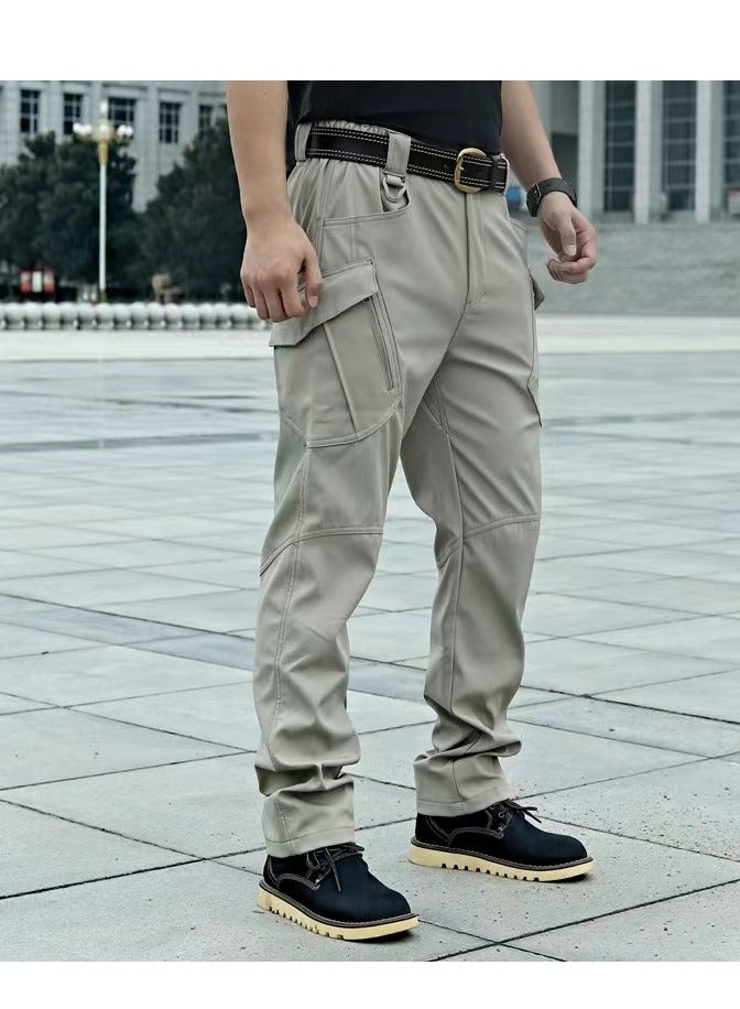 Loquat Men Autumn Special Forces Camouflage Pants Overalls Multi-bag Pants 