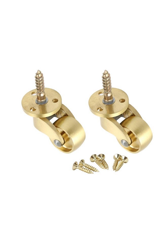 RZDEAL RZDEAL 2PCS Universal Caster Stem 360 Degree Rotation Brass Heavy Wheel Hardware Movable for Trunk Box Furniture Cabinet Sofa Trolley Chairs Bed  - Image 1