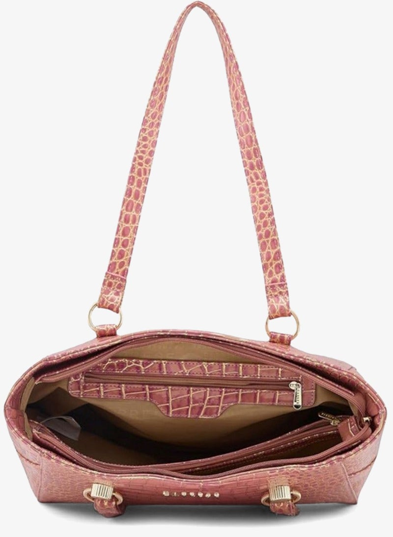 Caprese Miranda Tote Bag, Large-Pink | Stylish Handbag for Women | Spacious, Versatile Office & Daily Essentials Tote | Top Zip Closure - Image 3