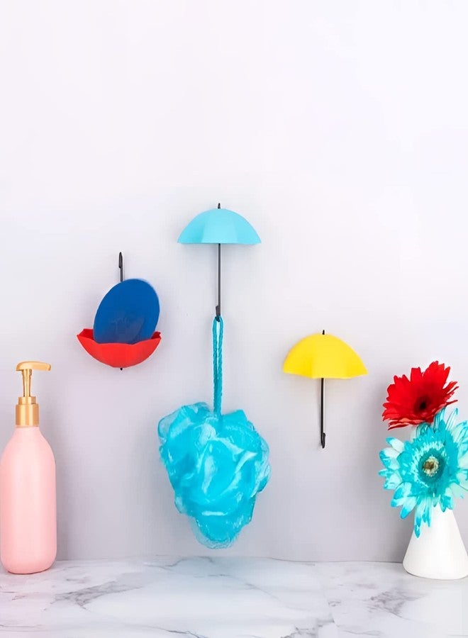Oblivion Wall Hooks for Hanging 3 Pc – Multiuse Umbrella Key Hat Holder Wall Hanging Hook, Decorative Wall Clip for Keys, Hats, Bags & Accessories, Self-Adhesive Organizer for Home, Office & Entryway - Image 3
