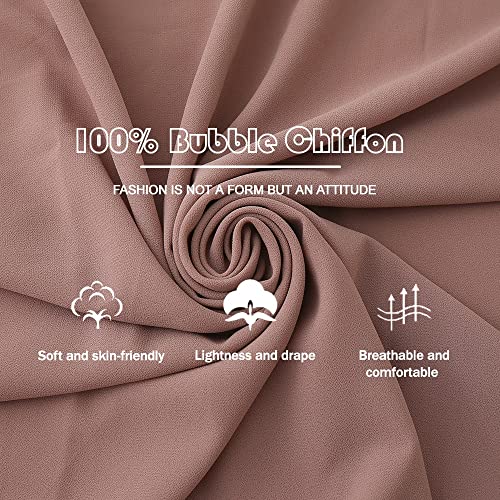 Yeieeo Instant Chiffon Hijab for Women with Undercap Fashion Chiffon Head Wraps Under Scarf Caps Muslim Fashion Bandage (Khaki) - Image 3