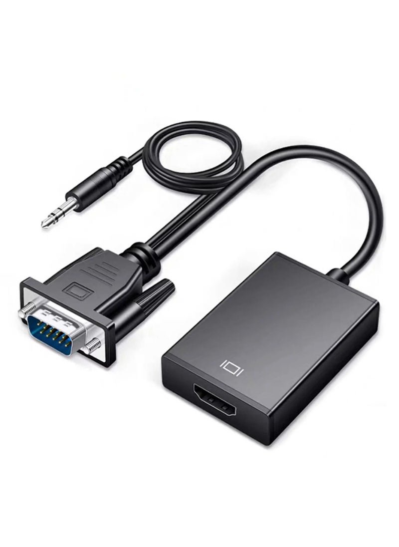 Generic VGA To HDMI Converter Cable Adapter 1080P With 3.5mm Audio 