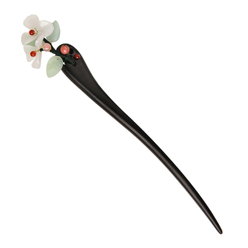 FENICAL Chinese Hair Stick Floral Vintage Hair Chopsticks Black Ebony Wood for Women Traditional Hanfu - Image 1