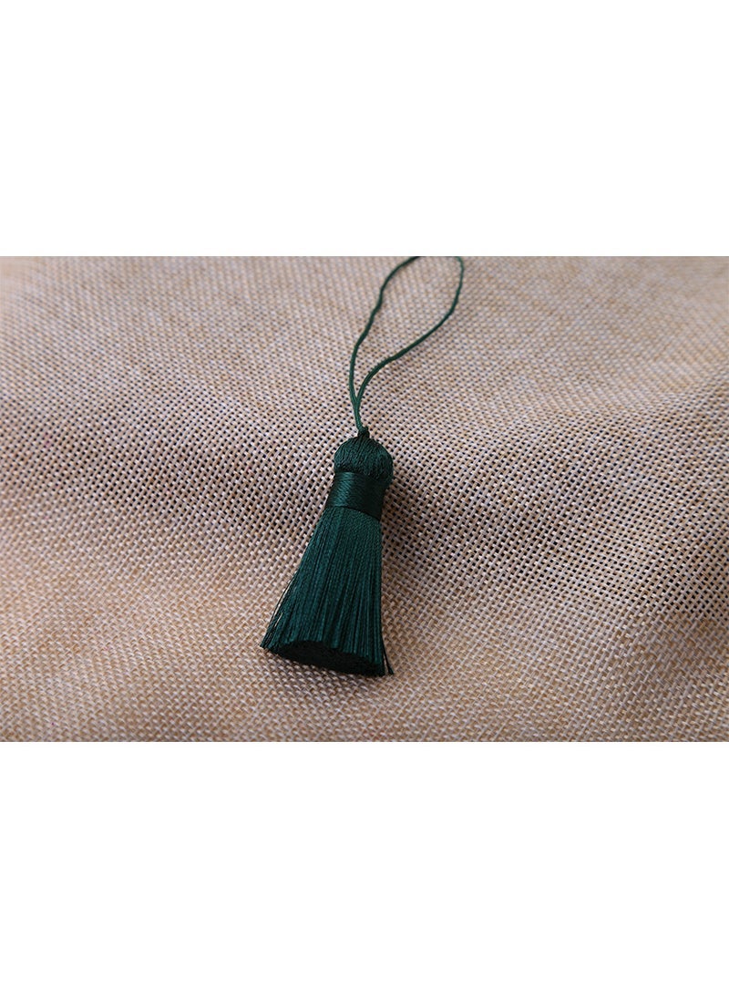Generic 1 x 5 pcs 5cm Tassel Charm Bookmark Clothing Pendant Dark green