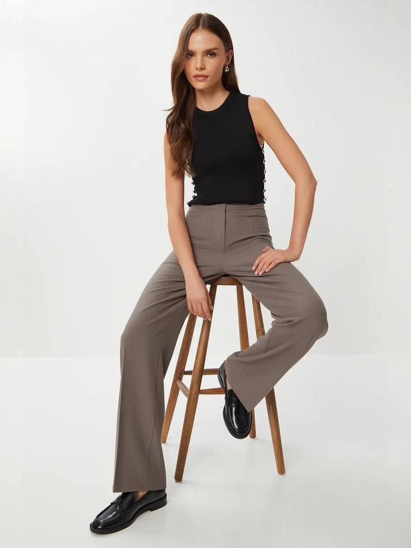 Lovely Istanbul ISTANBUL High Waist Straight Leg Pants