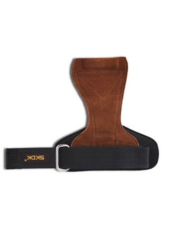SKDK Weight Lifting Gym Gloves Hand Protector Grips Hooks Workout Straps Leather Palm Leather Padded Wrist Wraps Deadlifts  - Image 4
