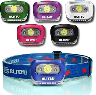 BLITZU BLITZU Blitzu i2 Waterproof LED Headlamp with Red Light, Sapphire Blue  - Image 1