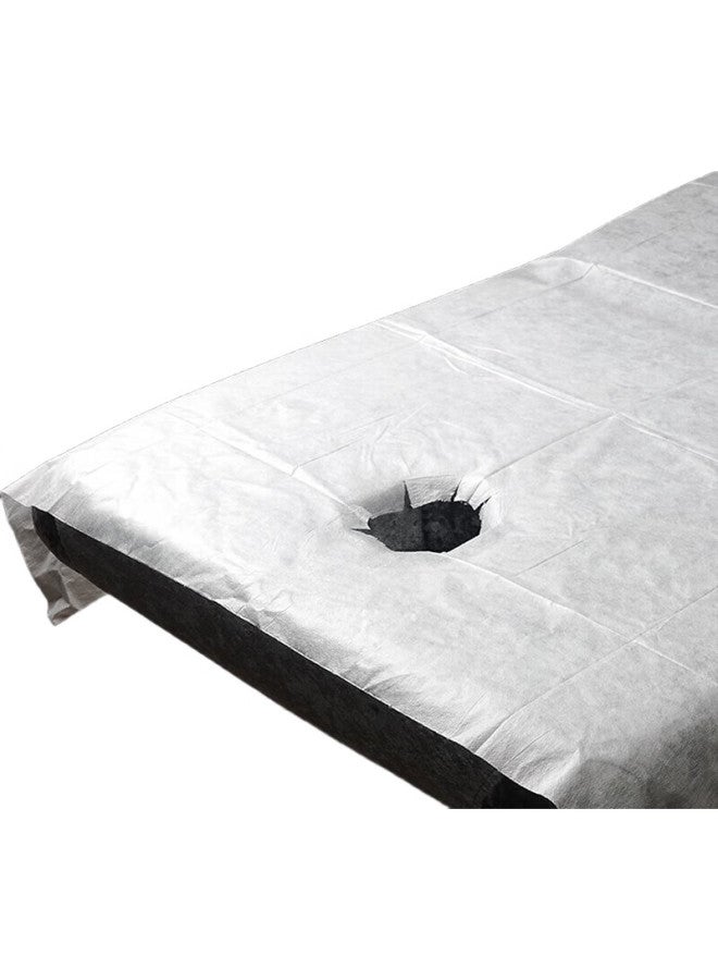 JAJALIN Disposable Bed Sheet For Beauty Salon, 80*180Cm, White, Single Bed Mat, Massage And Foot Bath, Non-Woven Fabric With Holes, 100 Pieces - Image 3