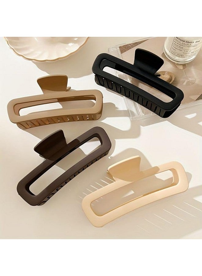 FREEBIES Large Hair Claw Clip In Pastel Colors,Hair Accessories XXL Matte Hair Clips for Women Girls Korean style Hair Clutcher For Thick/Thin Hair Strong Hold Barrette Jumbo Hair Clips Set of 2 - Image 5