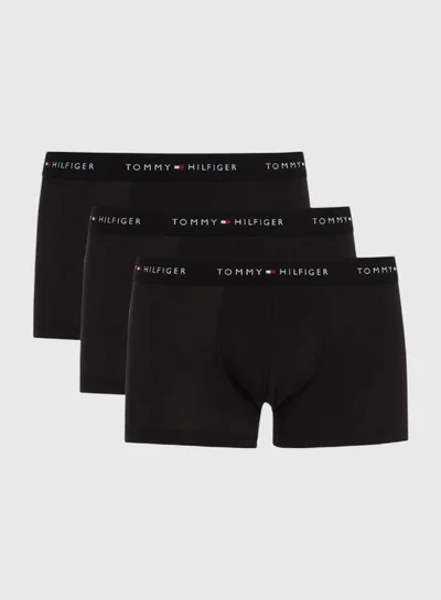 TOMMY HILFIGER 3 Pack Trunks with Logo Waistline