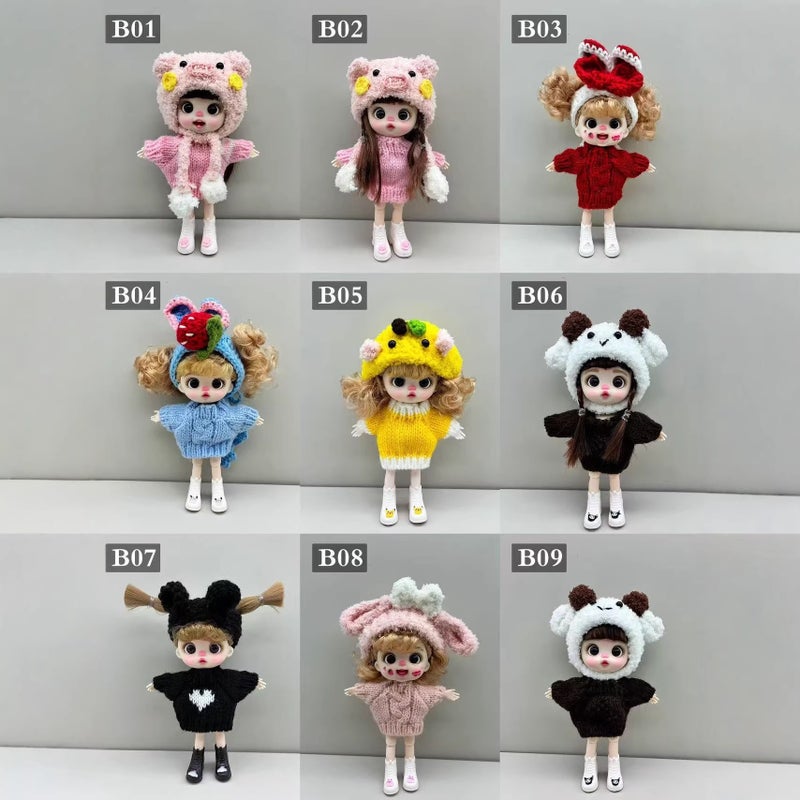 Bao Mei Doll Wrist Strap Pendant, Movable Head Hands and Feet, Dress-Up Change Clothes, Gift for Girls - Image 4