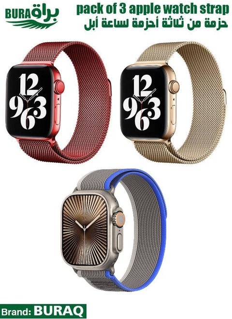 Apple Watch Band Strap For Apple Watch Ultra 2/Ultra 49mm, Series 10 46mm, 9/8/7 45mm, SE2/SE/6/5/4 44mm, 3/2/1 42mm