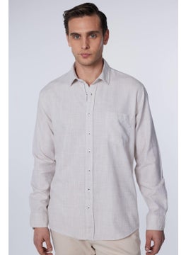Tudors Classic Fit Long Sleeve Linen Plain Green Men's Shirt  - Image 3