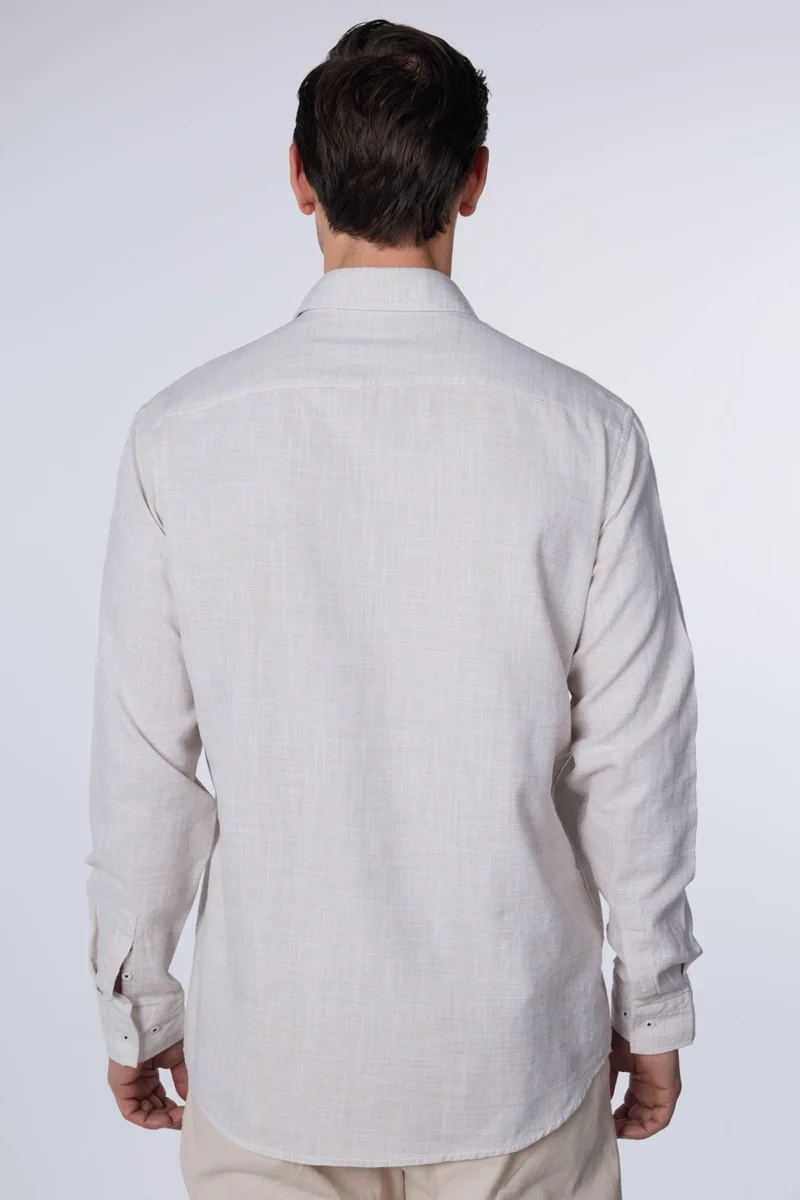 تودورس Classic Fit Long Sleeve Linen Plain Green Men's Shirt