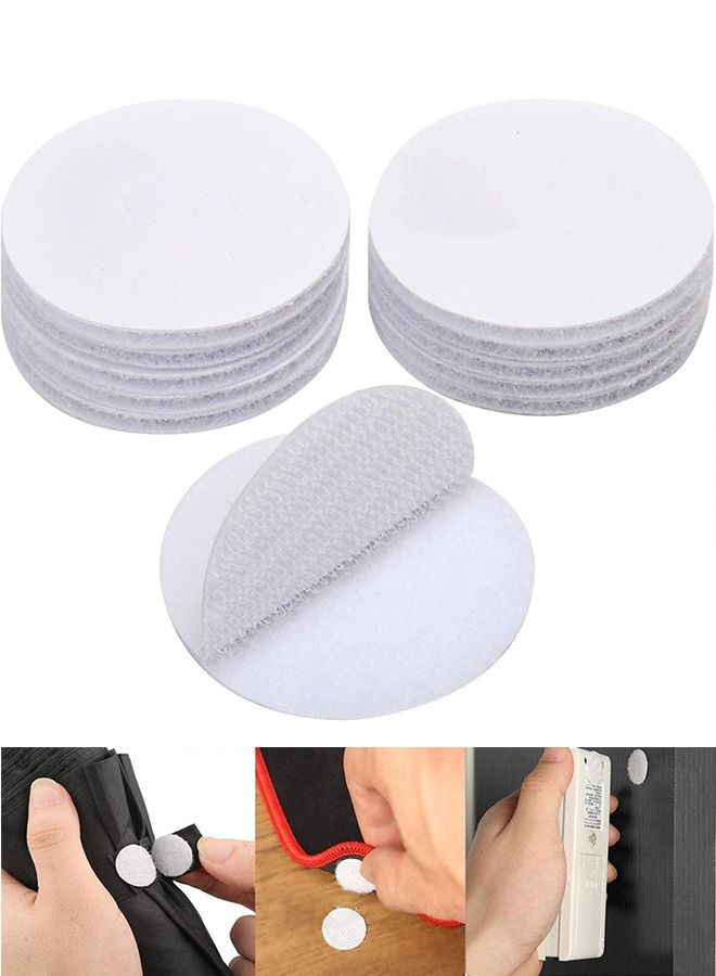 12pcs Adhesive Tape Sticky Back Hook Loop Dots Double Sided Industrial Strength Heavy Duty Rug Carpet Gripper Pad Mounting Tape for Wall Decor or Tools Hanging - Image 1