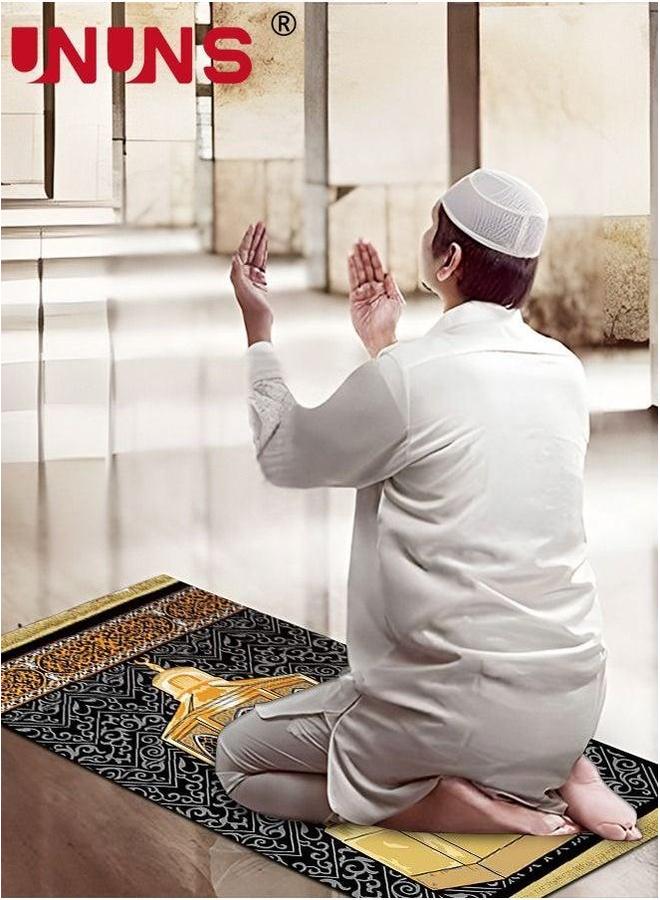 UNUNS Prayer Rug 80x120cm,Printed Soft And Lightweight Velvet Praying Carpet,Prayer Muslim Mat Islamic With Tassel,For Kids Men Women - Image 4