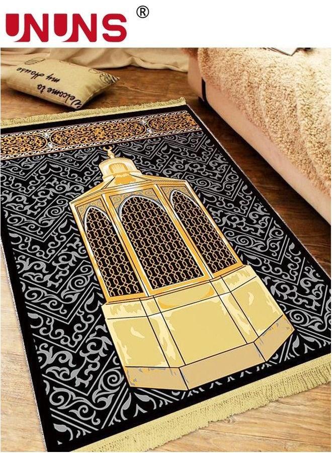 UNUNS Prayer Rug 80x120cm,Printed Soft And Lightweight Velvet Praying Carpet,Prayer Muslim Mat Islamic With Tassel,For Kids Men Women - Image 1