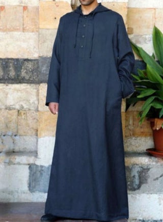Men's Muslim Robe Thobe Solid Color Hooded Long Sleeve Kaftan With Pockets Casual Shirt Navy Blue - pzsku/ZF08FD19D37181E5C7A7DZ/45/_/1692075789/38a33148-9055-40b5-958b-0471bbfa1785