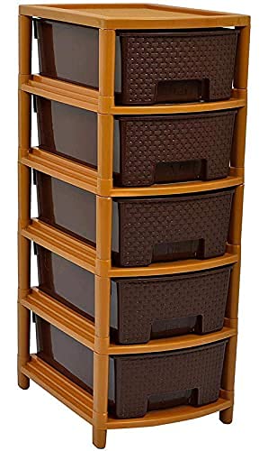Anasis Modular Drawer Organizer Plastic Drawer Storage Chest Of Drawers Rack Drawer Organizer Box Stomo Racks For Multipurpose Antislip Shoes Organizer 5 Layer - Image 2