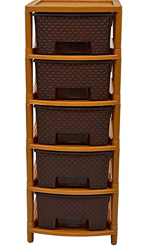 Anasis Modular Drawer Organizer Plastic Drawer Storage Chest Of Drawers Rack Drawer Organizer Box Stomo Racks For Multipurpose Antislip Shoes Organizer 5 Layer - Image 5